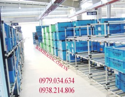 Kệ chứa hàng thanh trượt con lăn Kệ chứa hàng thanh trượt con lăn
